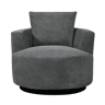 Cadeirão SOFTY giratório e decorativo cor cinza