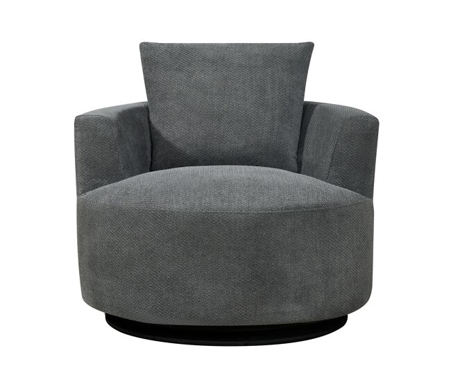 Sillón descorativo rotativo softy color gris