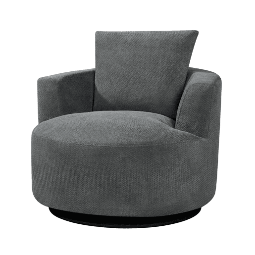 Cadeirão SOFTY giratório e decorativo cor cinza
