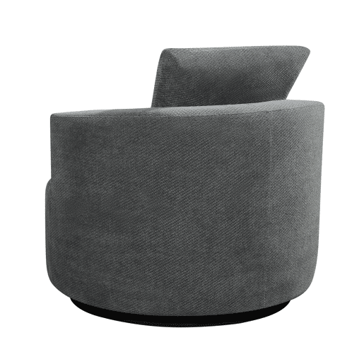 Cadeirão SOFTY giratório e decorativo cor cinza