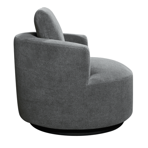 Cadeirão SOFTY giratório e decorativo cor cinza
