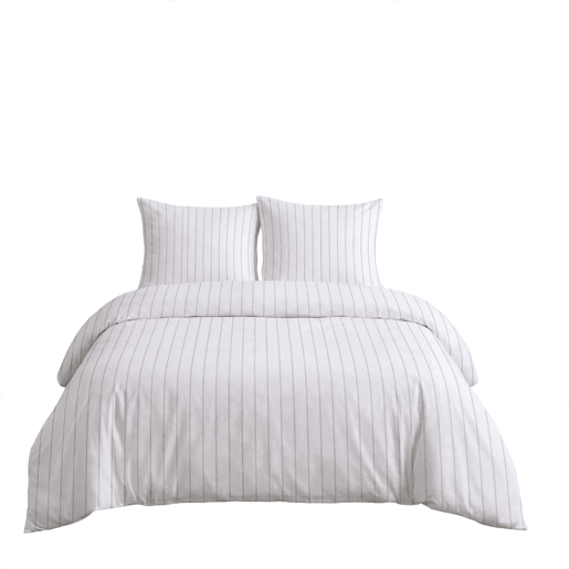 Capa de edredão INDIA algodão cama de 180cm branco e cinza Capa de edredão INDIA algodão cama de 180cm branco e cinza