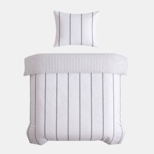 Capa de edredão ELSA cama de 90cm branco e cinza