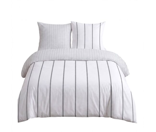 Funda nórdica elsa cama 135cm color blanco y gris