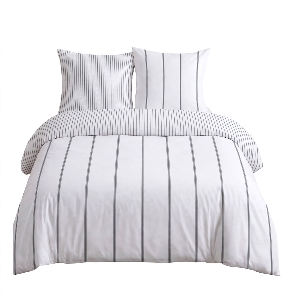 Funda nórdica elsa cama 150cm color blanco y gris