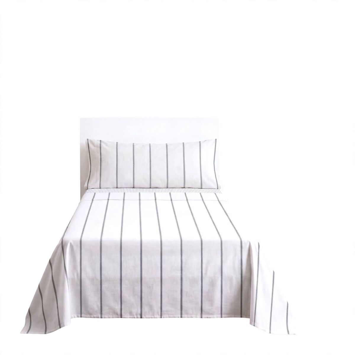 Juego sábanas algodón elsa cama 90cm color blanco y gris