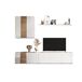 Compacto TV 284 cm blanco brillo y roble VENUS Compacto TV 284 cm blanco brillo y roble VENUS Blanco/ Madera