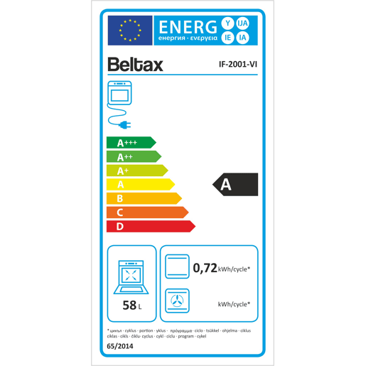 Fogão BELTAX IF2001VI NAT a gas 58 litros 50cm