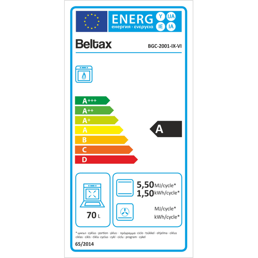 Fogão BELTAX BGC2001IXVI NAT a gas 70 litros 60cm
