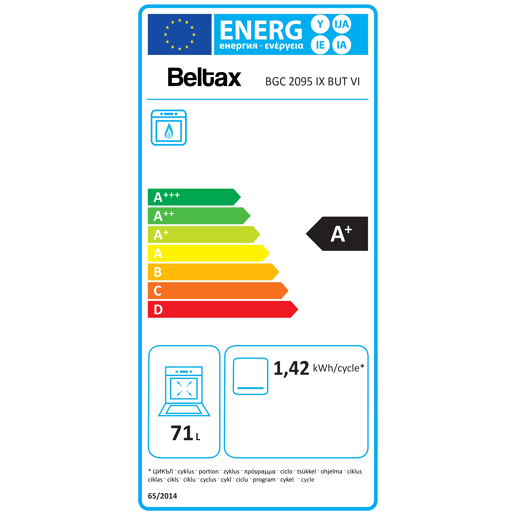Fogão BELTAX BGC2095IXBUTVI BUT a gas 71 litros 90cm Fogão BELTAX BGC2095IXBUTVI BUT a gas 71 litros 90cm
