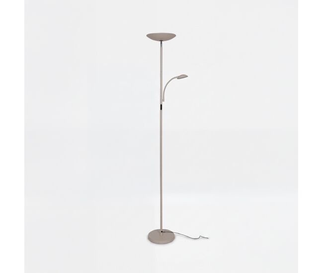 Lámpara de pie con flexo dunia led 18w 6500k 175x25cm beige