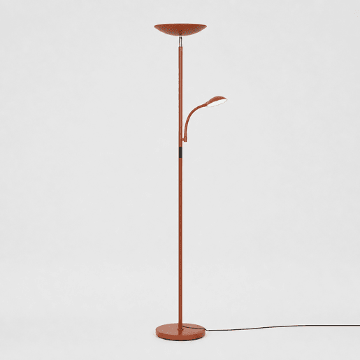 Candeeiro de pé com brazço DUNIA LED 18W 6500K 175x25cm terracota