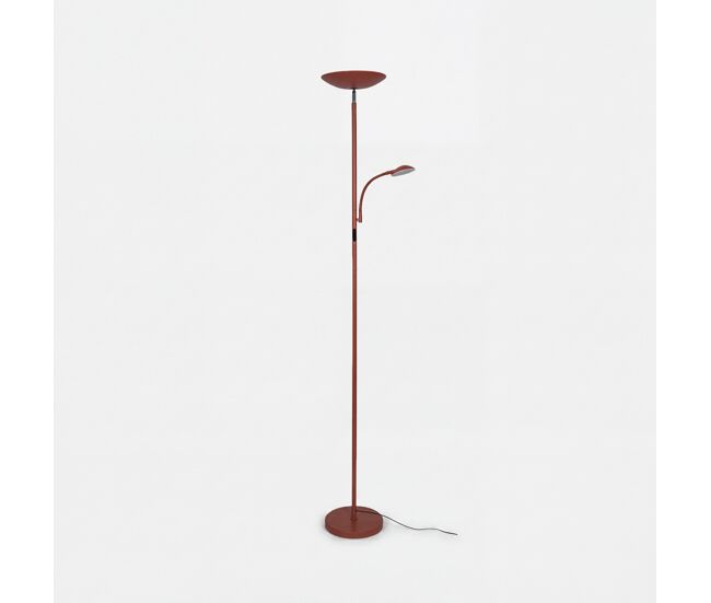 Lámpara de pie con flexo dunia led 18w 6500k 175x25cm terracota