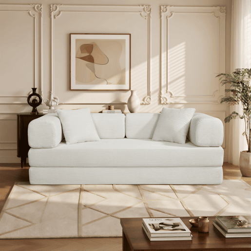 Sofá cama JULIA 3 lugares branco