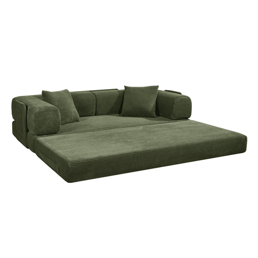 Sofá cama JULIA 3 lugares verde