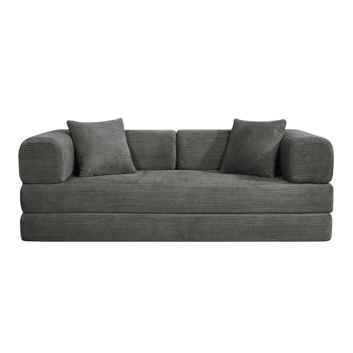 Sofá cama JULIA 3 lugares cinza escuro