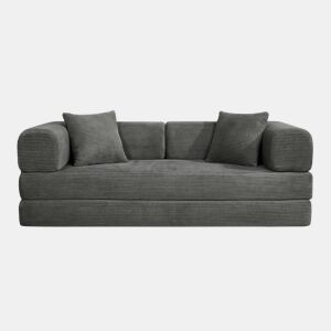 Sofá cama JULIA 3 lugares cinza escuro