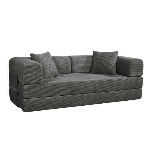 Sofá cama JULIA 3 lugares cinza escuro