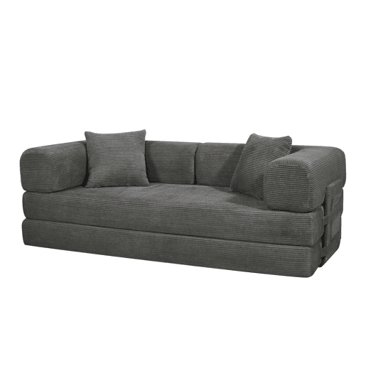 Sofá cama JULIA 3 lugares cinza escuro