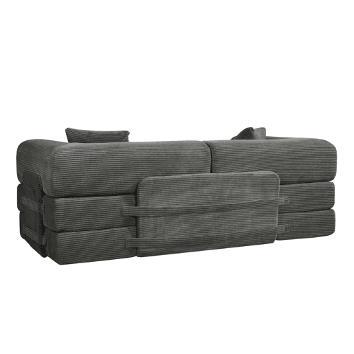 Sofá cama JULIA 3 lugares cinza escuro