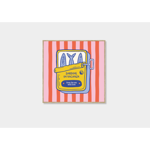 Quadro deco art SARDINE 40x40cm com moldura