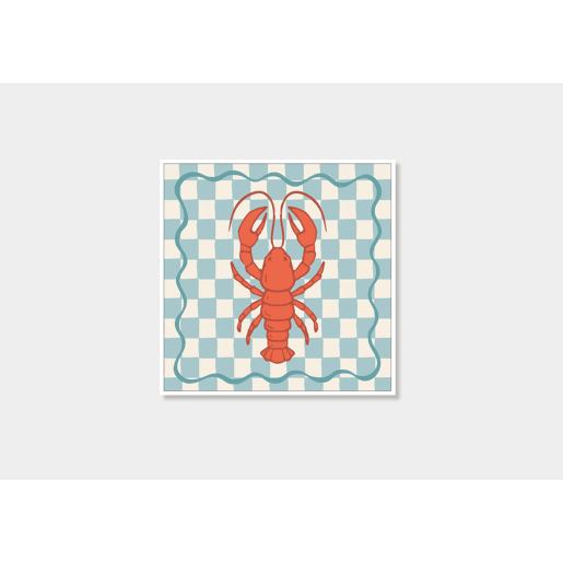 Quadro deco art LOBSTER 40x40cm com moldura