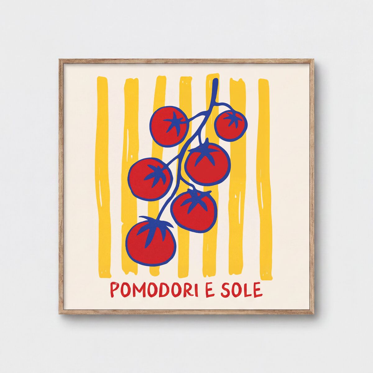 Cuadro deco art POMODORI 40x40cm con marco 