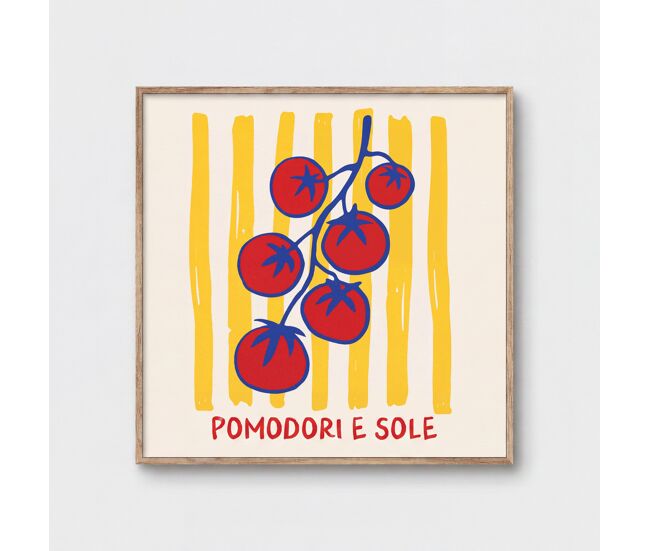 Cuadro deco art pomodori 40x40cm con marco