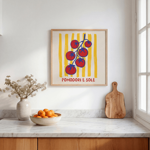 Quadro deco art POMODORI 40x40cm com moldura