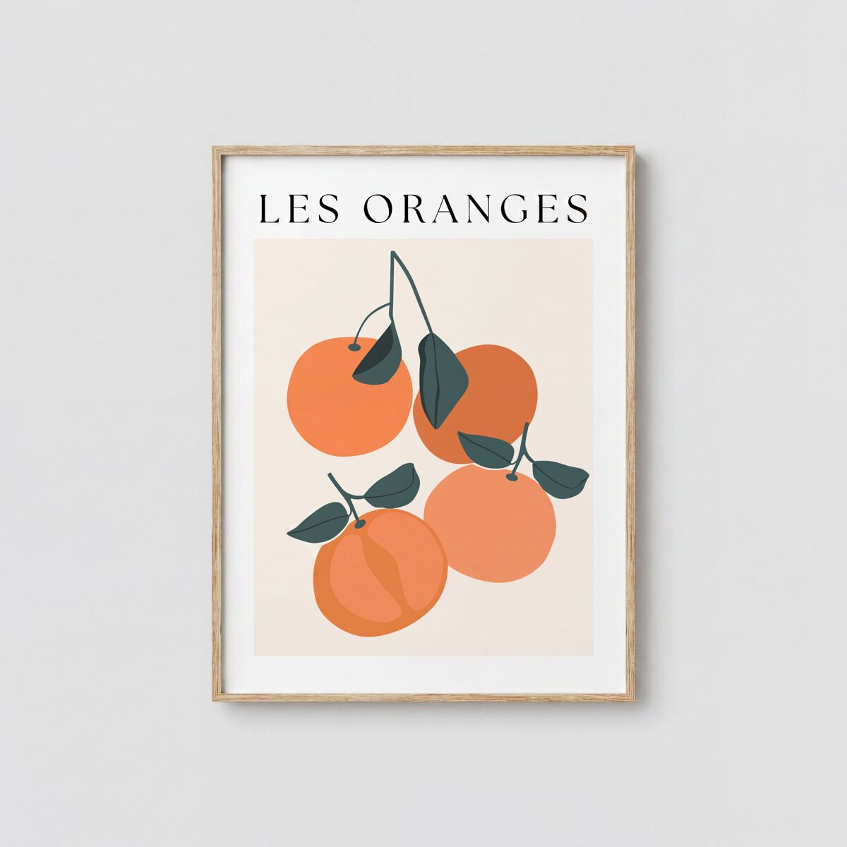 Cuadro deco art ORANGES 30x40cm con marco 