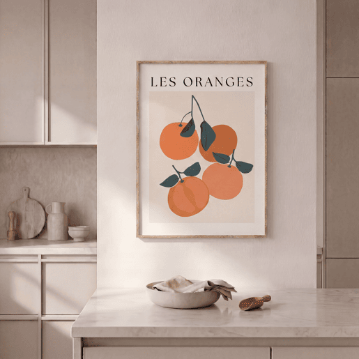 Quadro deco art ORANGES 30x40cm com moldura Quadro deco art ORANGES 30x40cm com moldura
