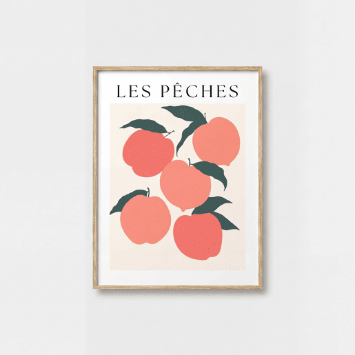 Quadro deco art LES PECHES 30x40cm com moldura