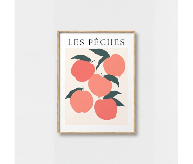 Cuadro deco art les peches 30x40cm con marco