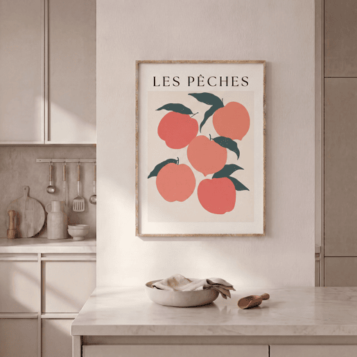 Quadro deco art LES PECHES 30x40cm com moldura