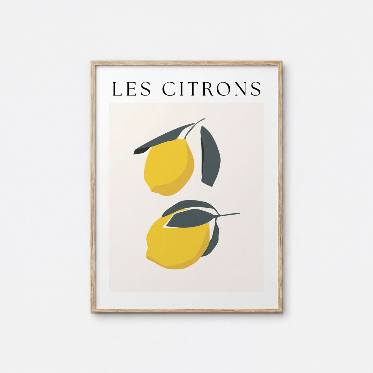 Cuadro deco art LES CITRONS 30x40cm con marco 