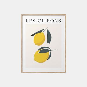 Quadro deco art LES CITRONS 30x40cm com moldura