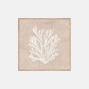 Quadro deco art CORAL 40x40cm com relevo e moldura