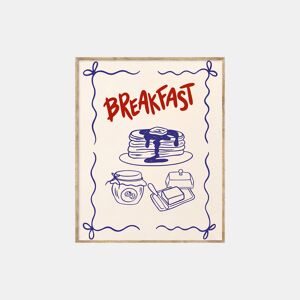 Quadro deco art BREAKFAST 40x50cm com moldura