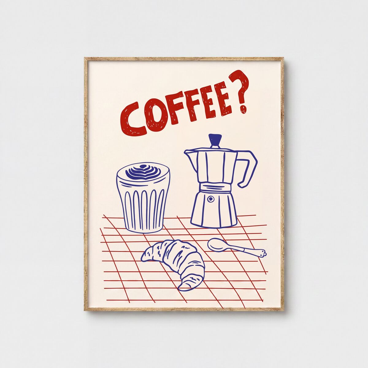 Cuadro deco art COFFE 40x50cm con marco 
