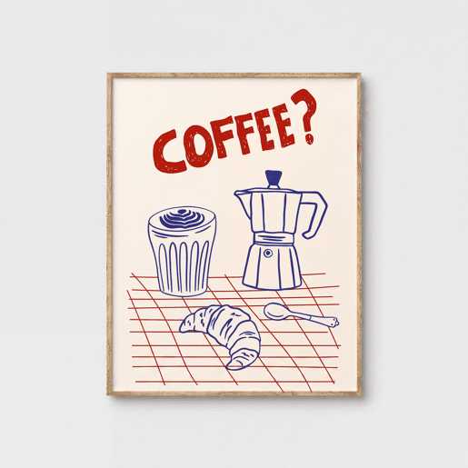 Quadro deco art COFFE 40x50cm com moldura