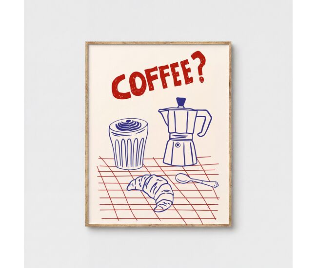 Cuadro deco art coffe 40x50cm con marco