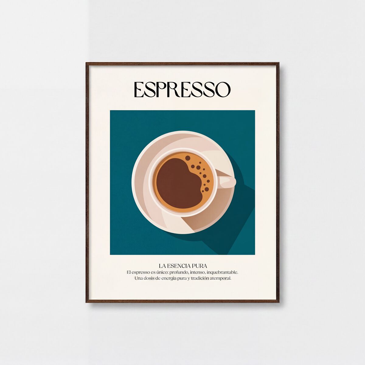 Cuadro deco art espresso 40x50cm con marco
