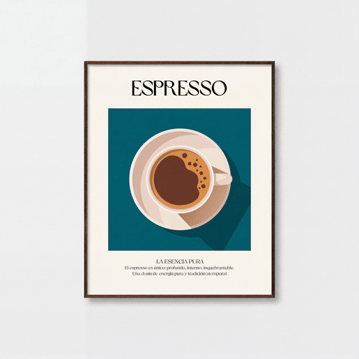 Quadro deco art ESPRESSO 40x50cm com moldura