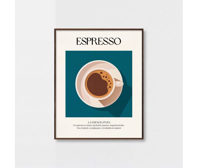 Cuadro deco art espresso 40x50cm con marco