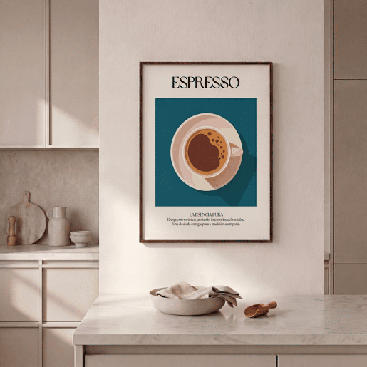 Quadro deco art ESPRESSO 40x50cm com moldura
