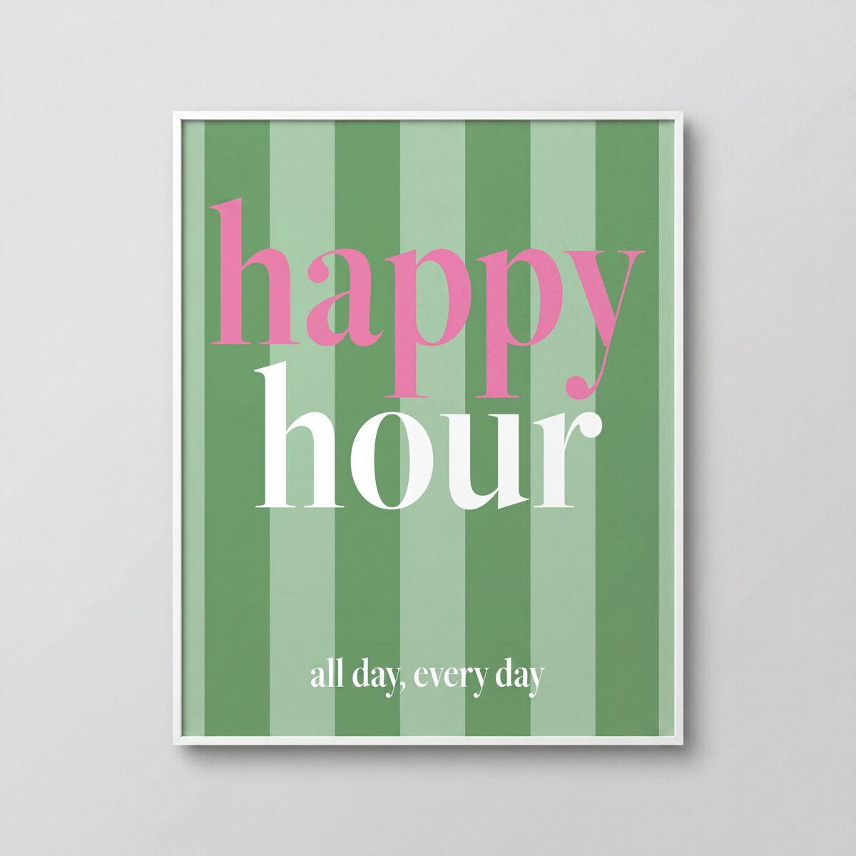 Cuadro deco art HAPPY HOUR 40x50cm con marco 