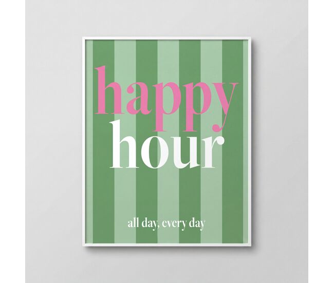 Cuadro deco art happy hour 40x50cm con marco