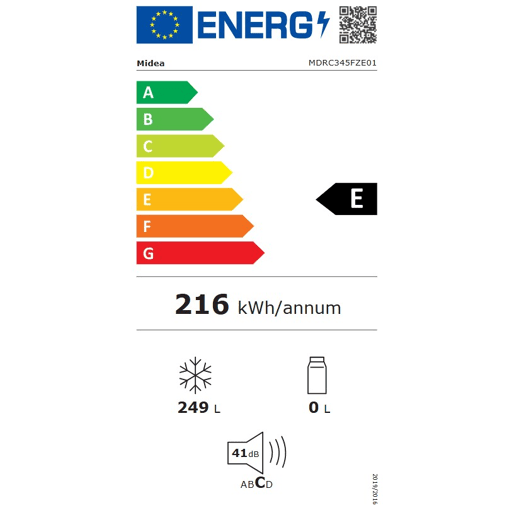 Congelador horizontal MIDEA MDRC345FZE01 249 litros Congelador horizontal MIDEA MDRC345FZE01 249 litros