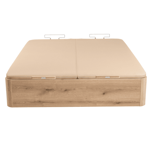 Sommier KING BOX 2 tampas 160x182cm carvalho PIKOLIN