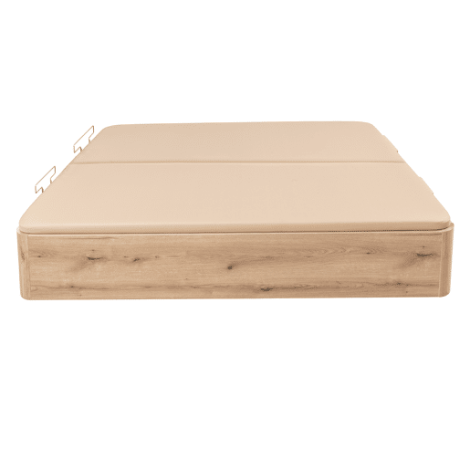 Sommier KING BOX 2 tampas 180x200cm carvalho PIKOLIN
